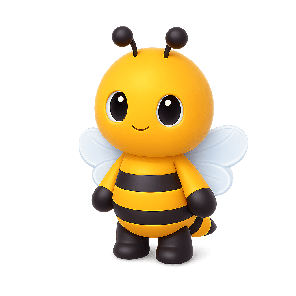 Lone-Bee mascot artwork